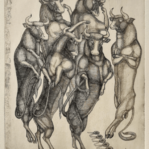 Cuadrilla Eau forte sur papier vitel par J. Granyer signé