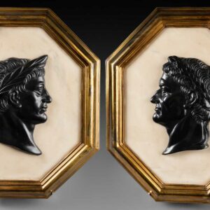 Paire de reliefs d'empereurs romains